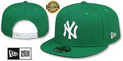 Yankees TEAM-BASIC SNAPBACK Kelly Green-White Hat by New Era